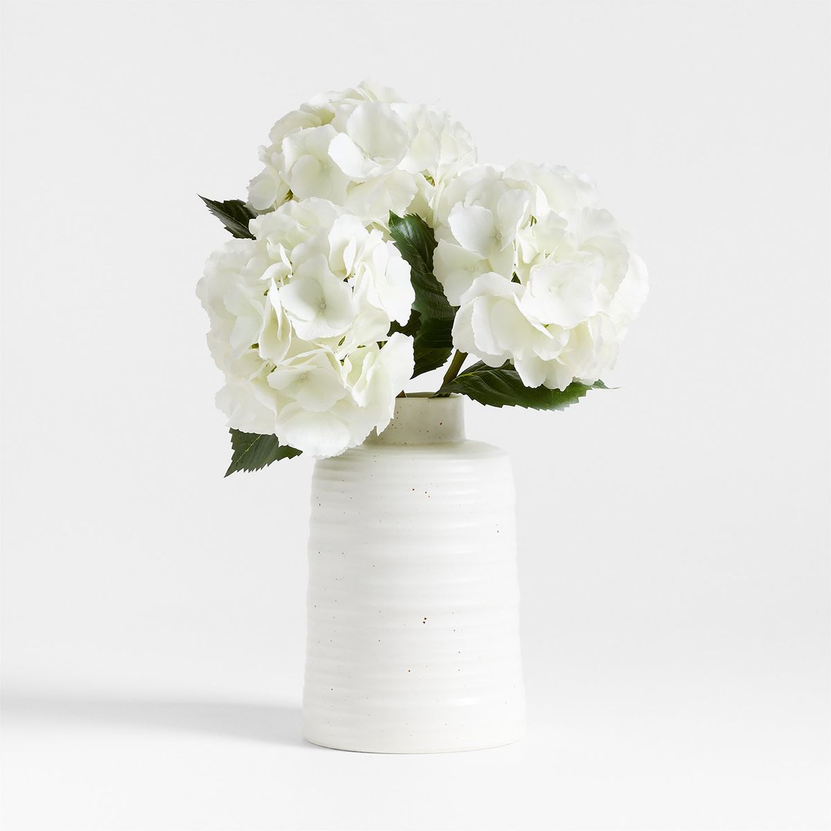 CRATE & BARREL - Rama Hortensia Blanca Artificial Crate & Barrel