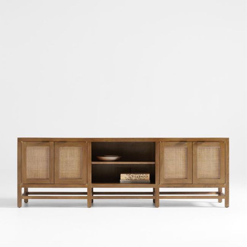 CRATE & BARREL - Rack Almacenamiento Blake Marrón Crate & Barrel