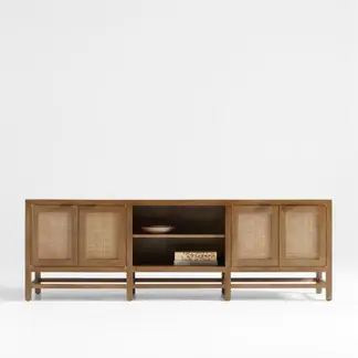 CRATE & BARREL - Rack Almacenamiento Blake Marrón