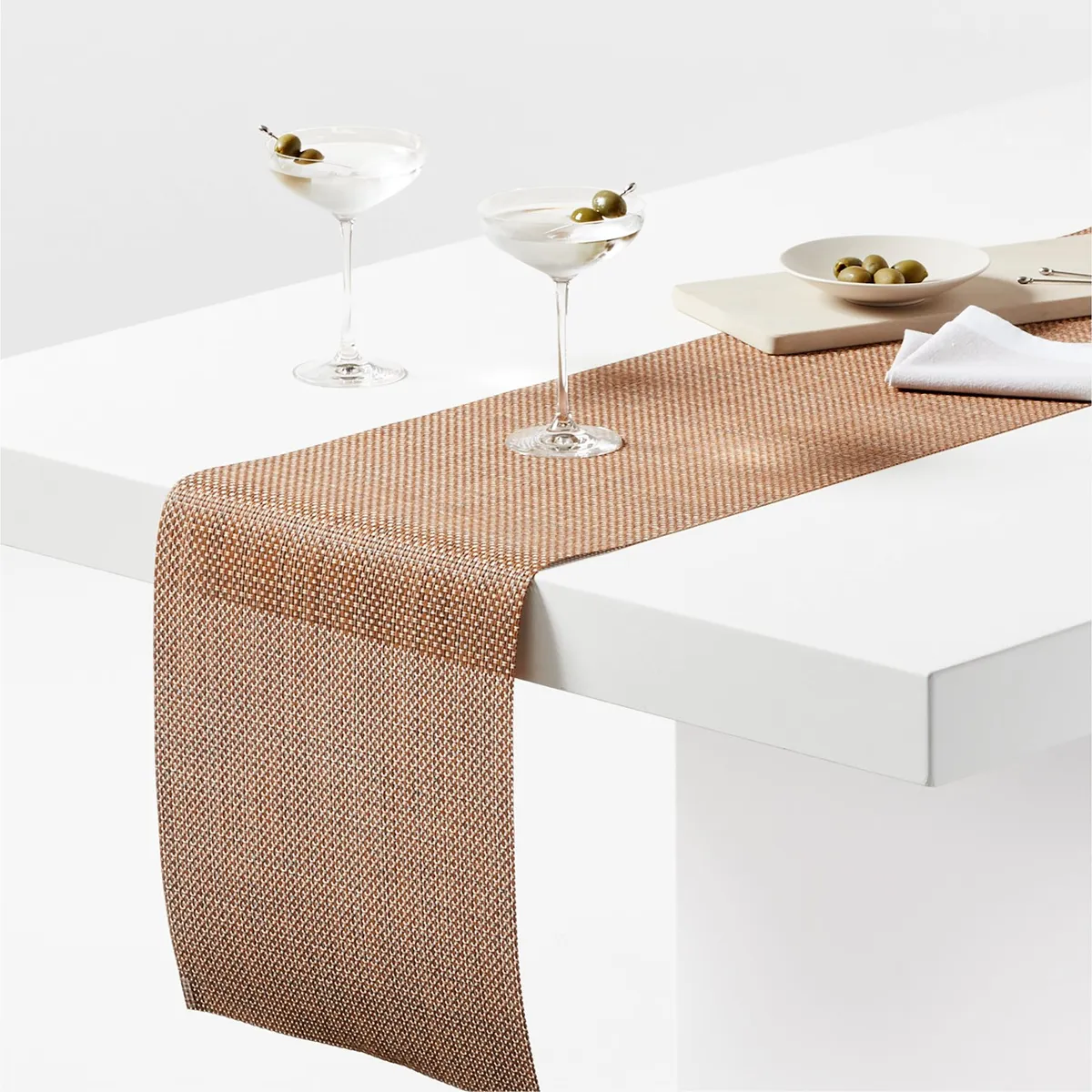 CRATE & BARREL - Camino De Mesa Basketwaeve 305Cm Crate & Barrel