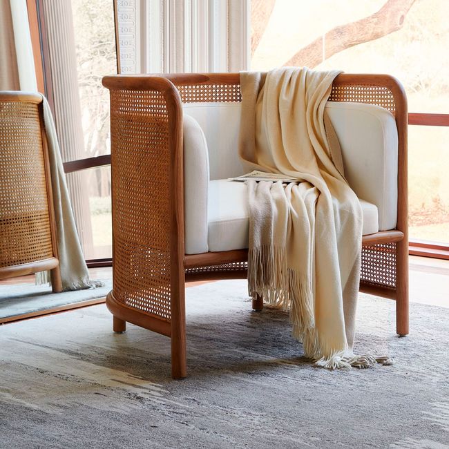 CRATE & BARREL - Silla Fields Blanca Crate & Barrel