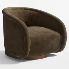 CRATE & BARREL - Silla Giratoria Medoc Verde