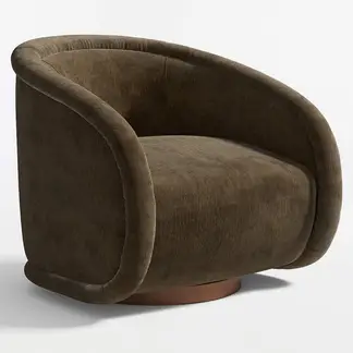 CRATE & BARREL - Silla Giratoria Medoc Verde