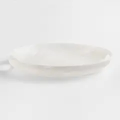 CRATE & BARREL - Bandeja Redonda Naya Blanca Resina