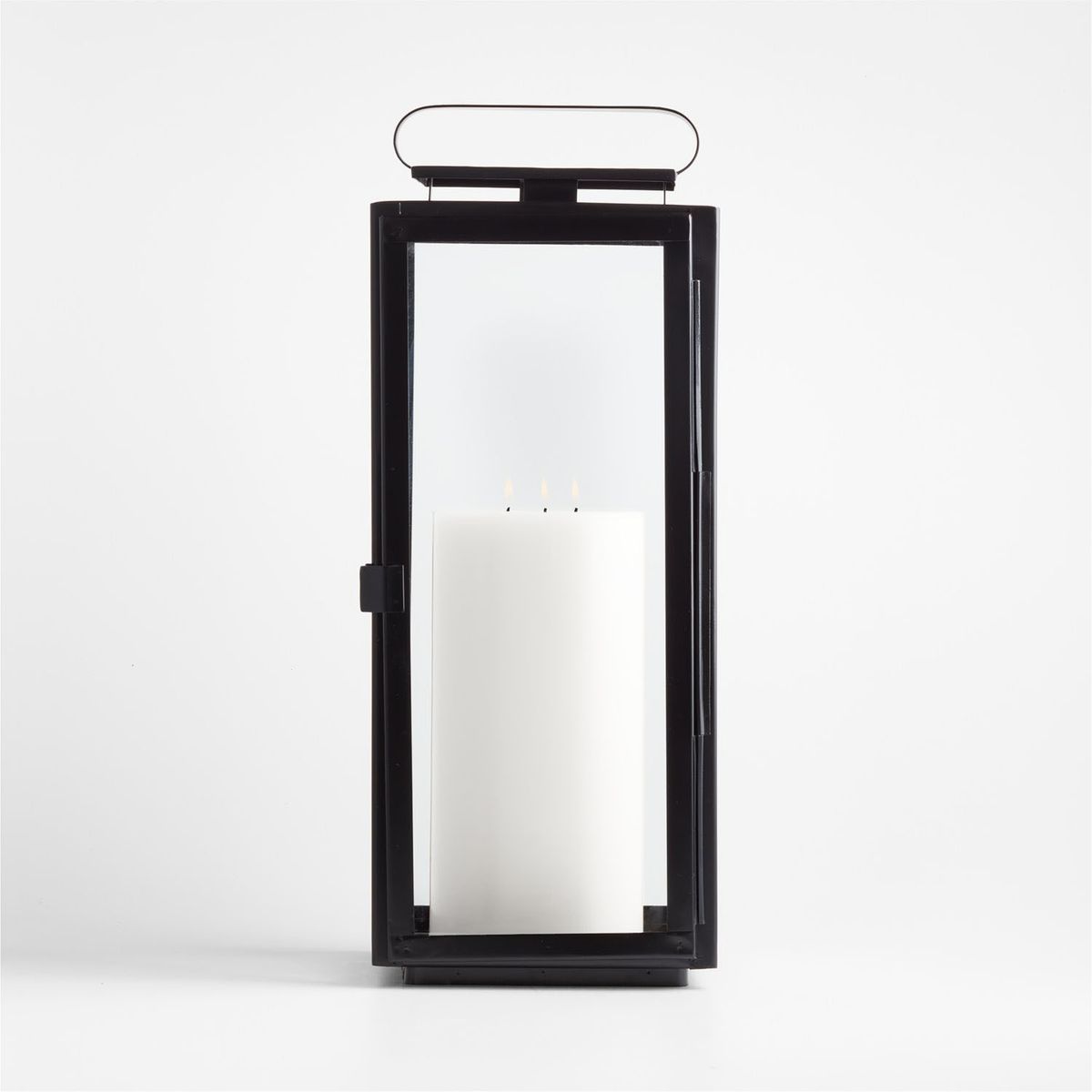CRATE & BARREL - Farol Walker Negro Crate&Barrel