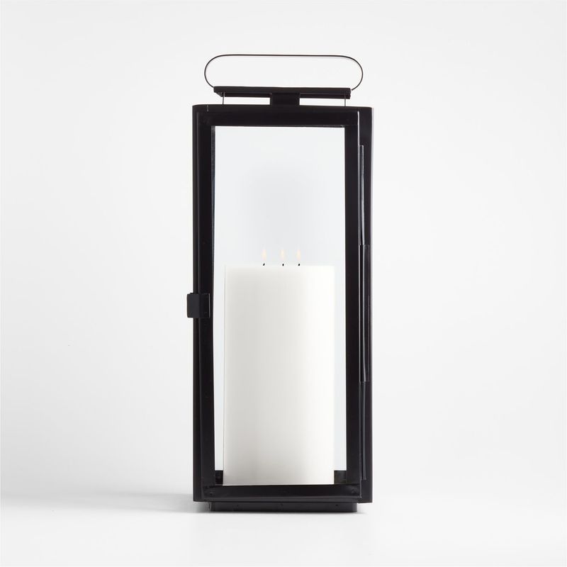 CRATE & BARREL - Farol Walker Negro Crate&Barrel