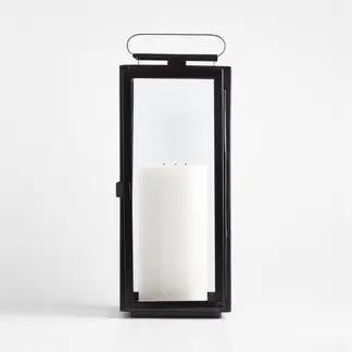 CRATE & BARREL - Farol Walker Negro Crate&Barrel