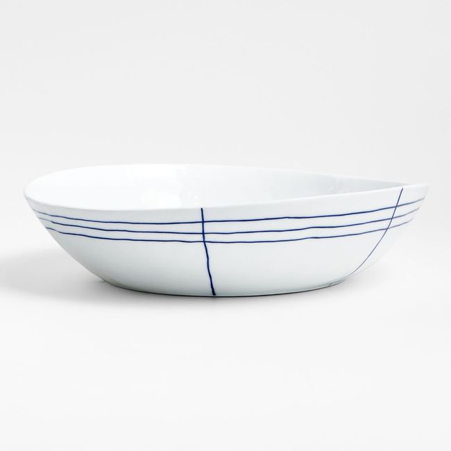CRATE & BARREL - Bowl Para Servir Mercer Stripe Crate & Barrel
