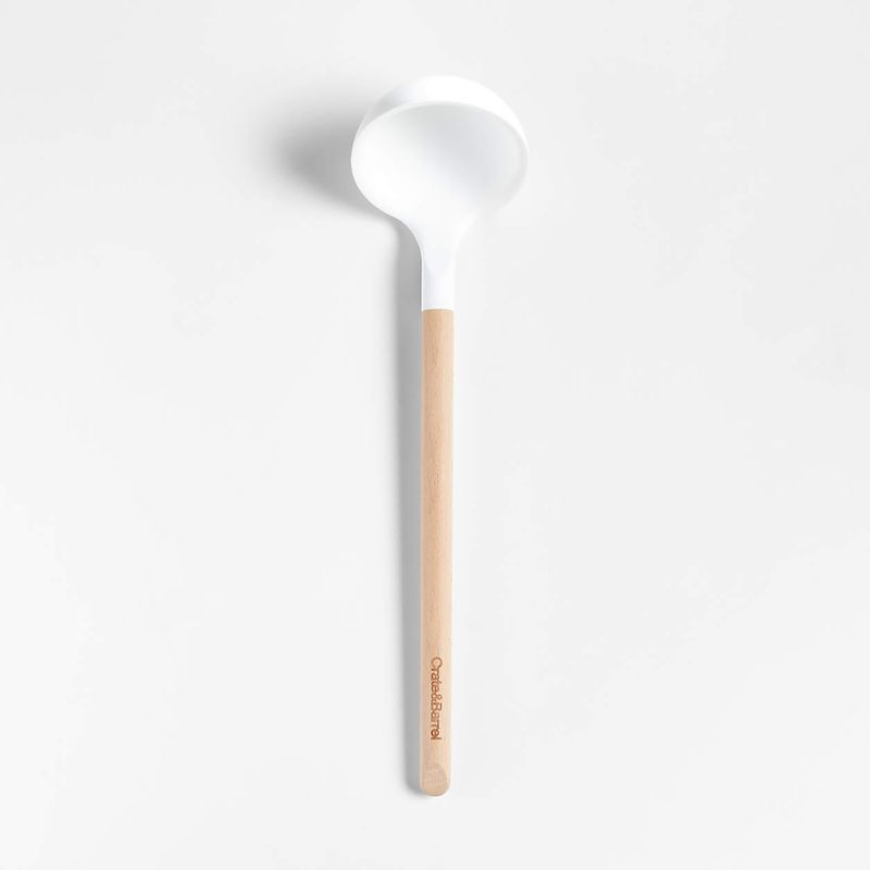 CRATE & BARREL - Cucharón Madera Y Silicona Crate & Barrel