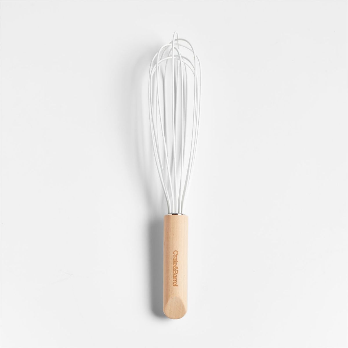 CRATE & BARREL - Batidor Blanco Silicona Y Madera Crate & Barrel