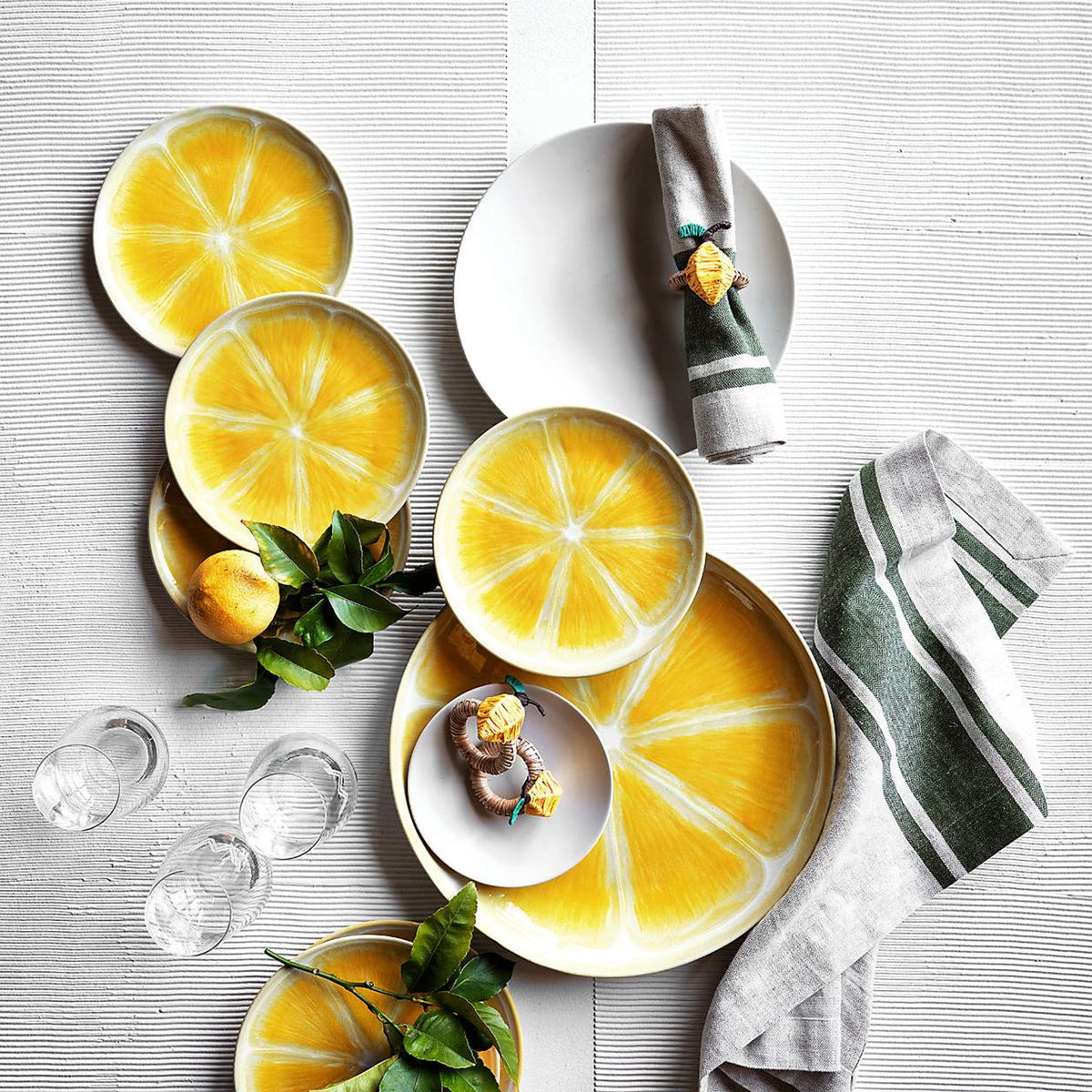 CRATE & BARREL - Plato Citrus Limone 36Cm Crate & Barrel