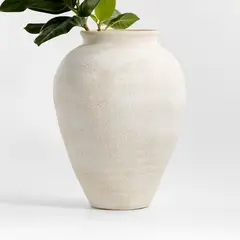 CRATE & BARREL - Jarrón Ophelia Blanco Grande