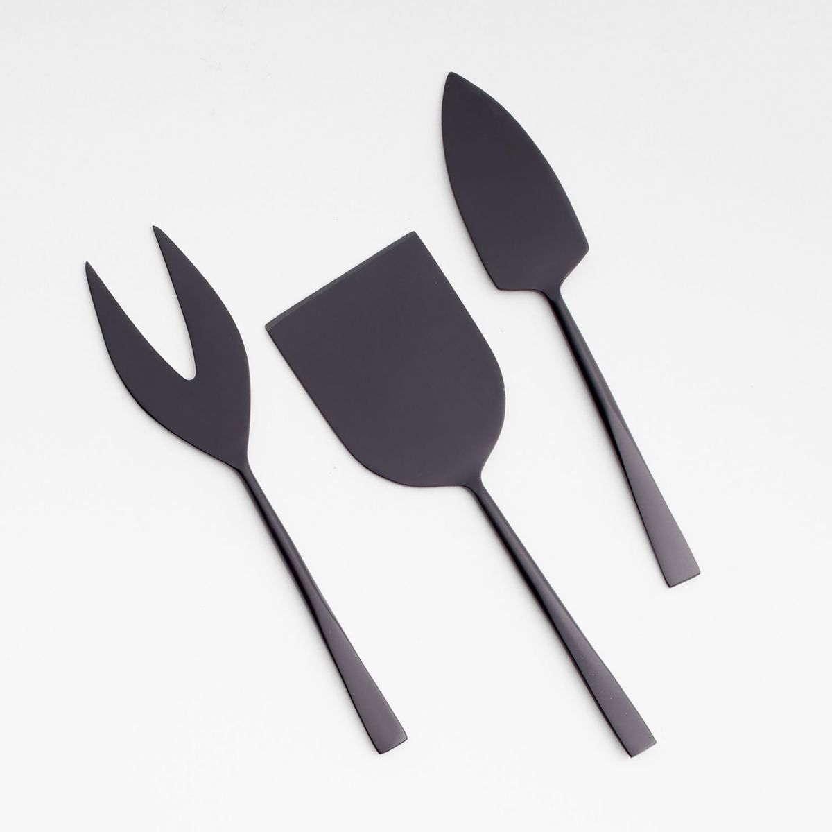 CRATE & BARREL - Set de 3 Cuchillos para Queso Negro Crate & Barrel