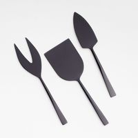 Set de 3 Cuchillos para Queso Negro