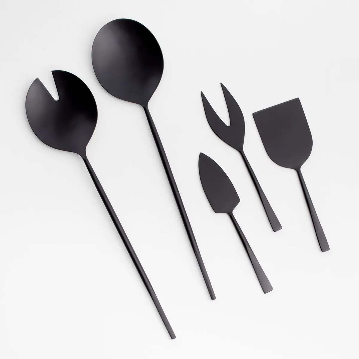 CRATE & BARREL - Set de 3 Cuchillos para Queso Negro Crate & Barrel
