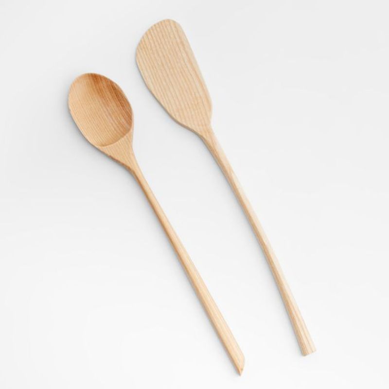 CRATE & BARREL - Set 2 Cucharas Madera Cyrus Crate & Barrel