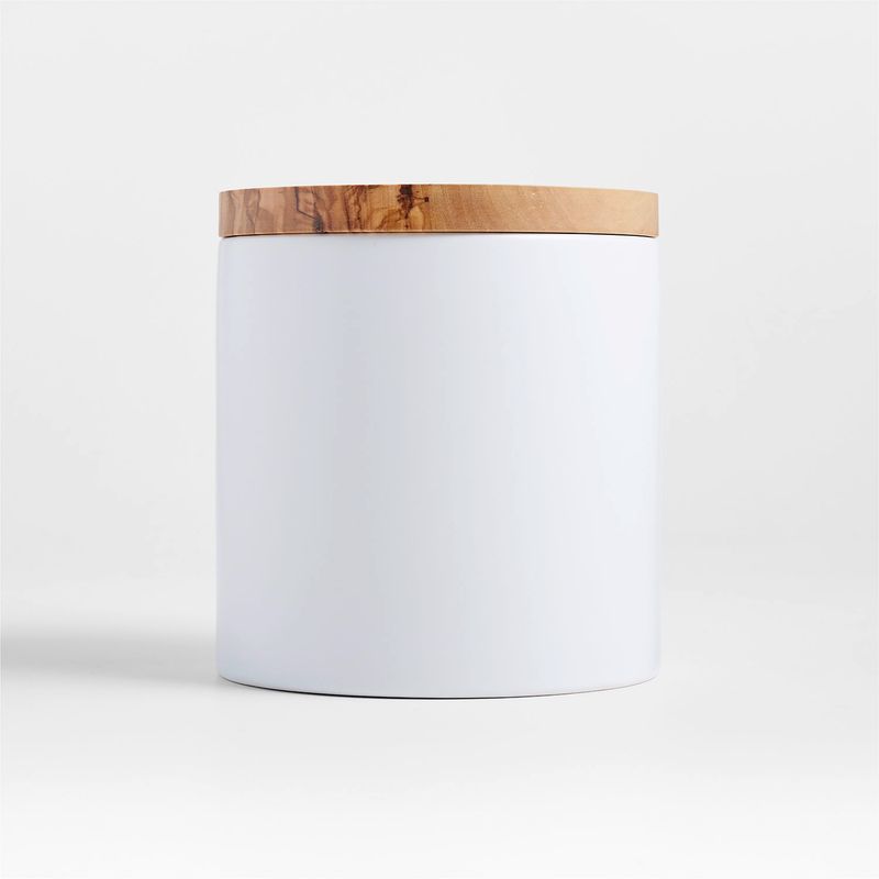 CRATE & BARREL - Contenedor Olivewood Crate & Barrel