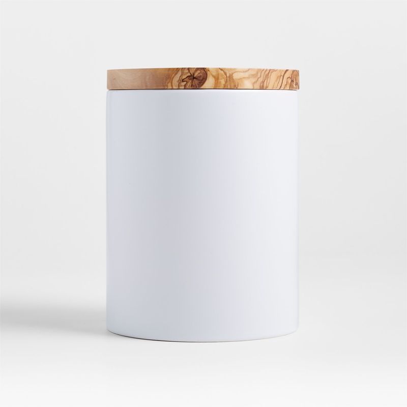 CRATE & BARREL - Contenedor Olivewood Crate & Barrel