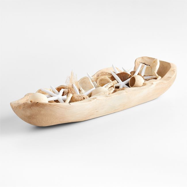 CRATE & BARREL - Centro Mesa Madera Teca Cosimo Crate & Barrel