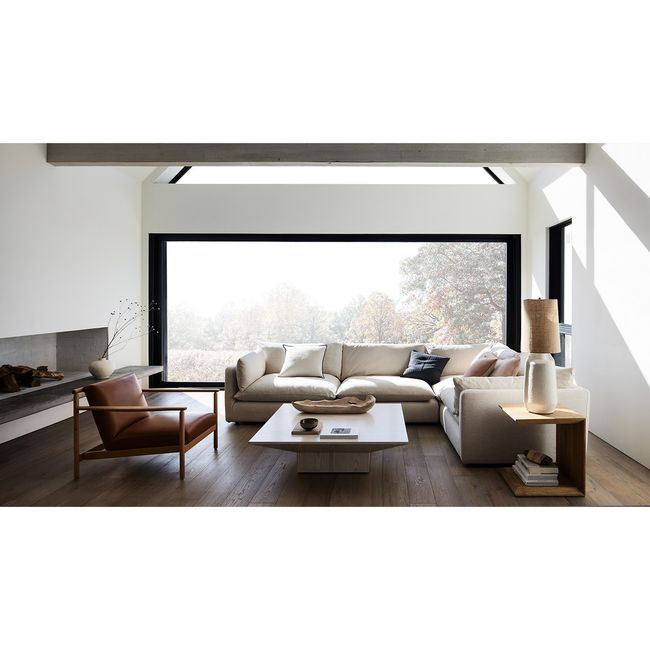 CRATE & BARREL - Centro Mesa Madera Teca Cosimo Crate & Barrel