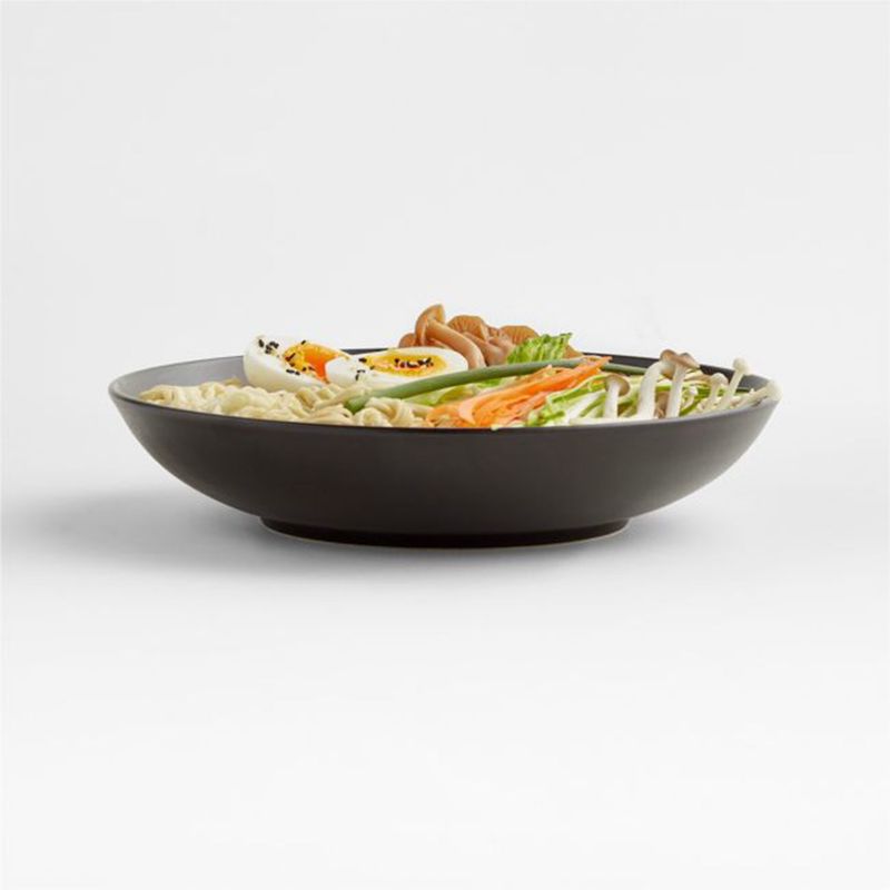 CRATE & BARREL - Bowl Bajo Craft Negro Mate Crate & Barrel
