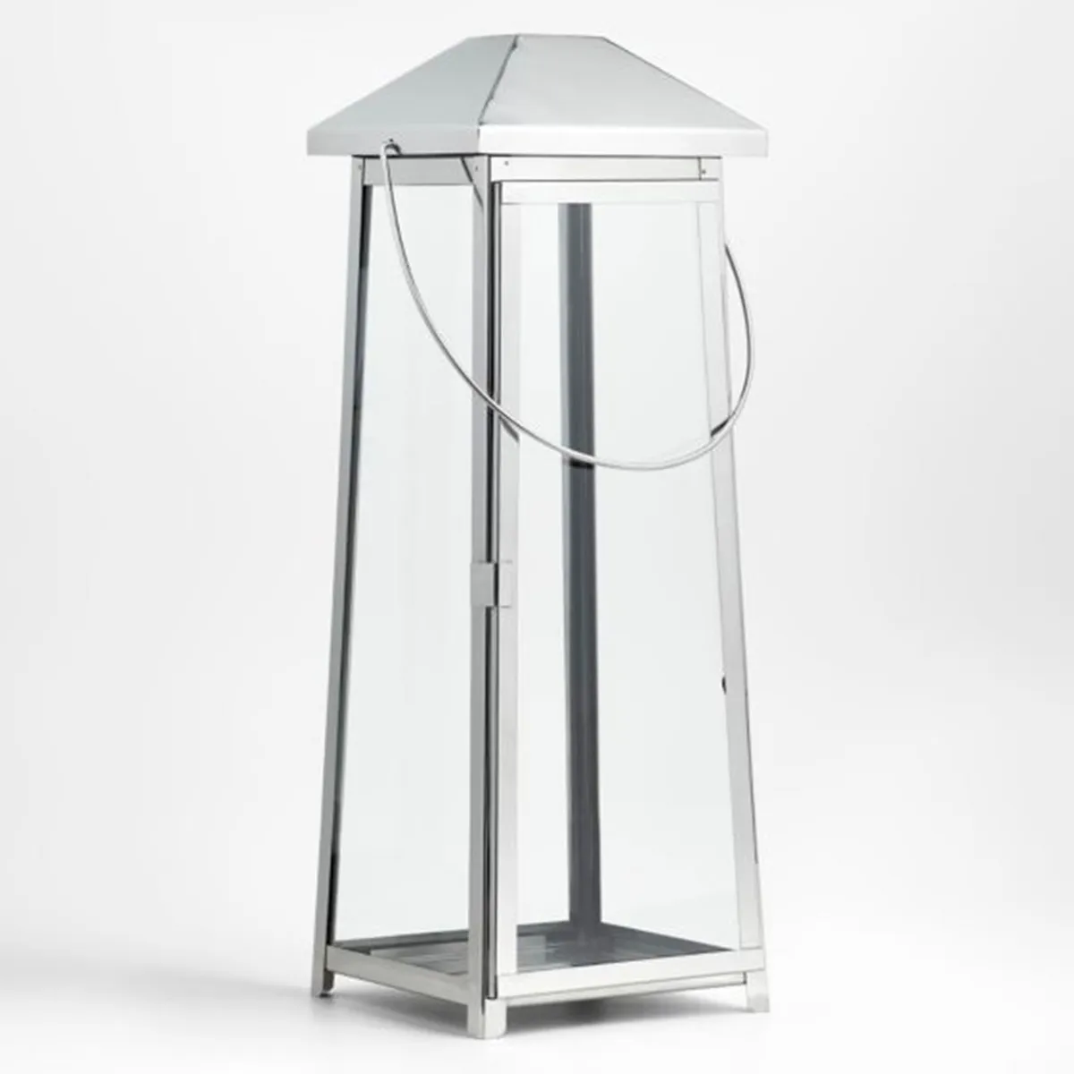 CRATE & BARREL - Farol Petaluma Plateado Crate & Barrel