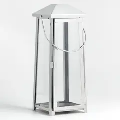 CRATE & BARREL - Farol Petaluma Plateado
