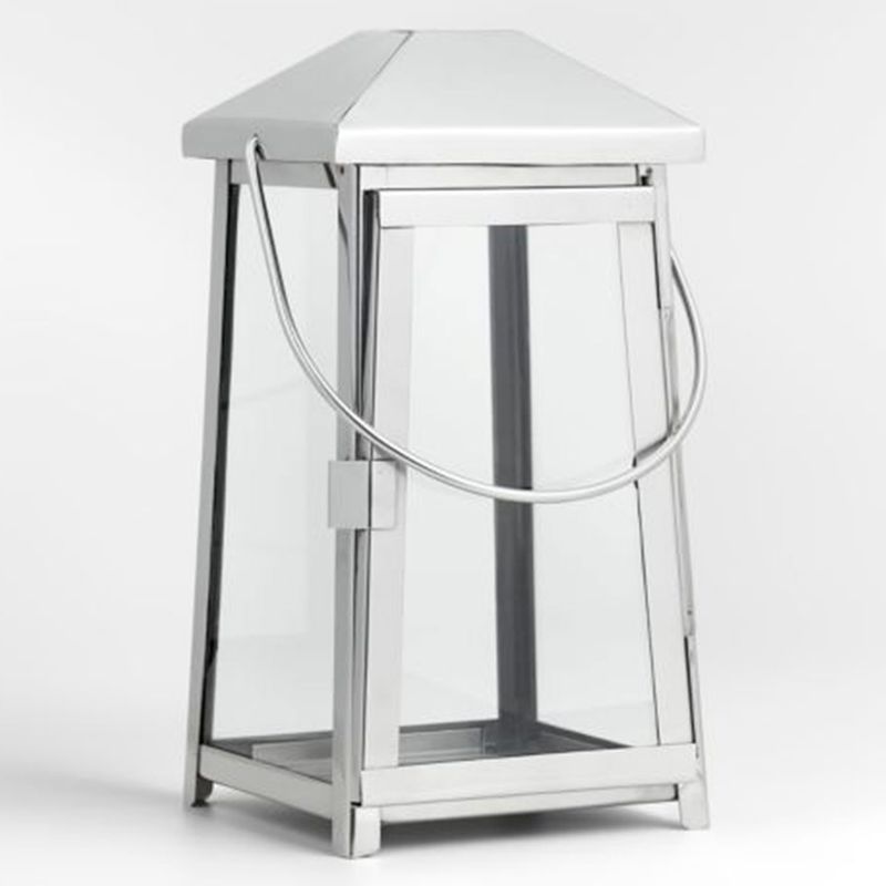 CRATE & BARREL - Farol Petaluma Plateado Crate & Barrel