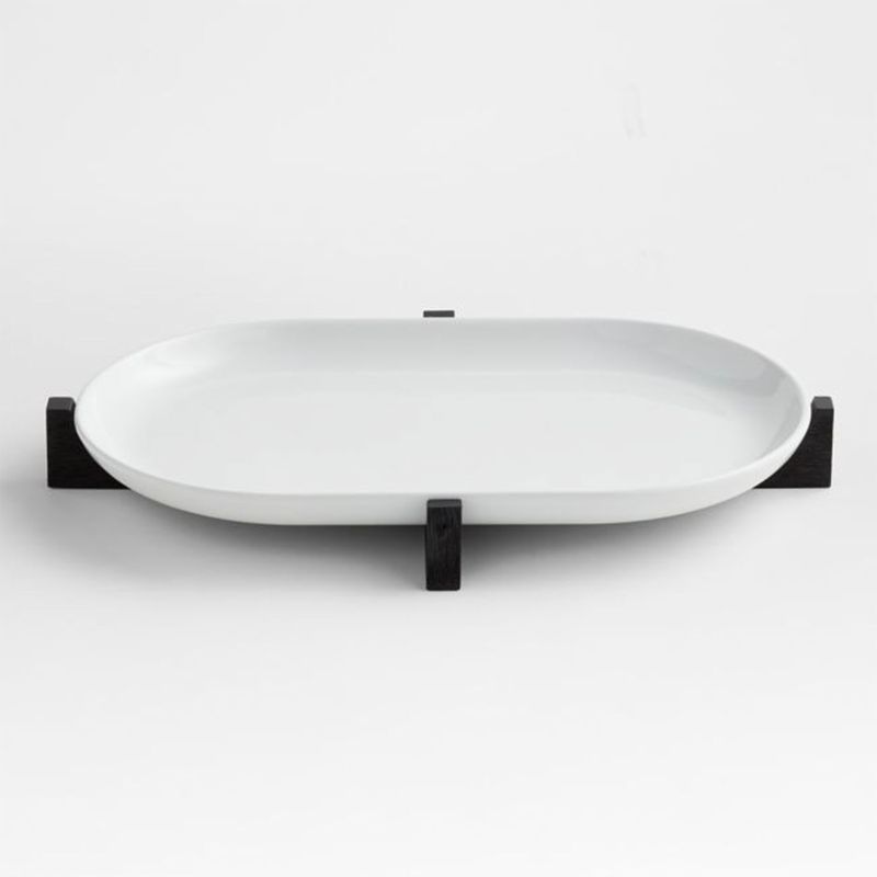 CRATE & BARREL - Fuente Ovalada Horno Salvamanteles Crate & Barrel