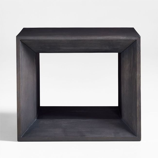 CRATE & BARREL - Mesa Lateral Vernon Negro Crate & Barrel
