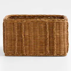 CRATE & BARREL - Cesta Alford mediana de ratan