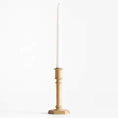 CRATE & BARREL - Candelabro Simson roble 20cm
