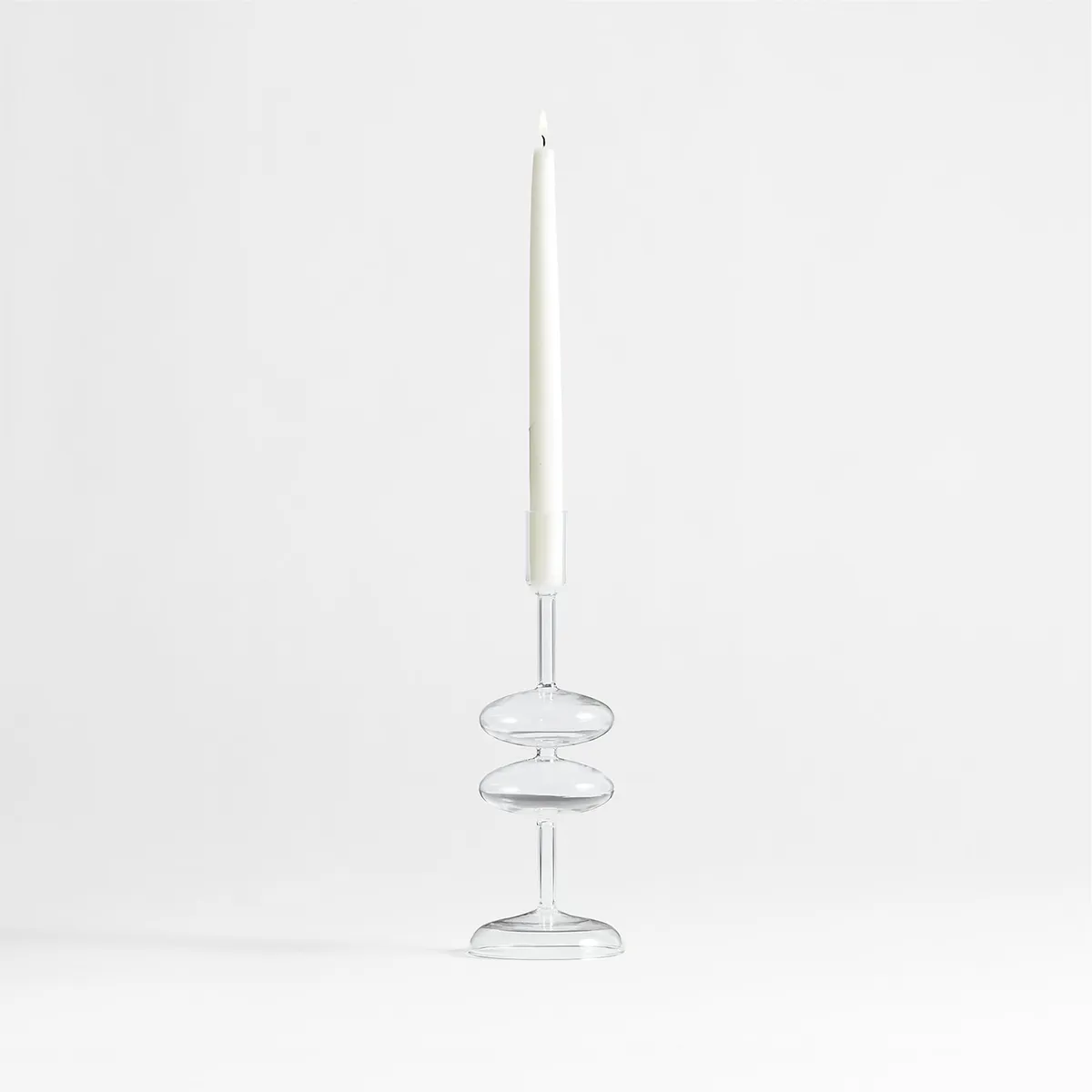 CRATE & BARREL - Candelabro Venezia Transparente V Crate & Barrel