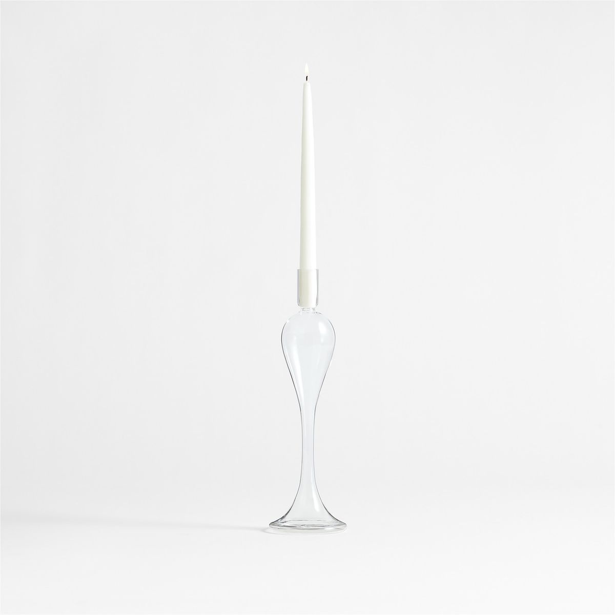 CRATE & BARREL - Candelabro Milano Vidrio 36 cm Crate & Barrel