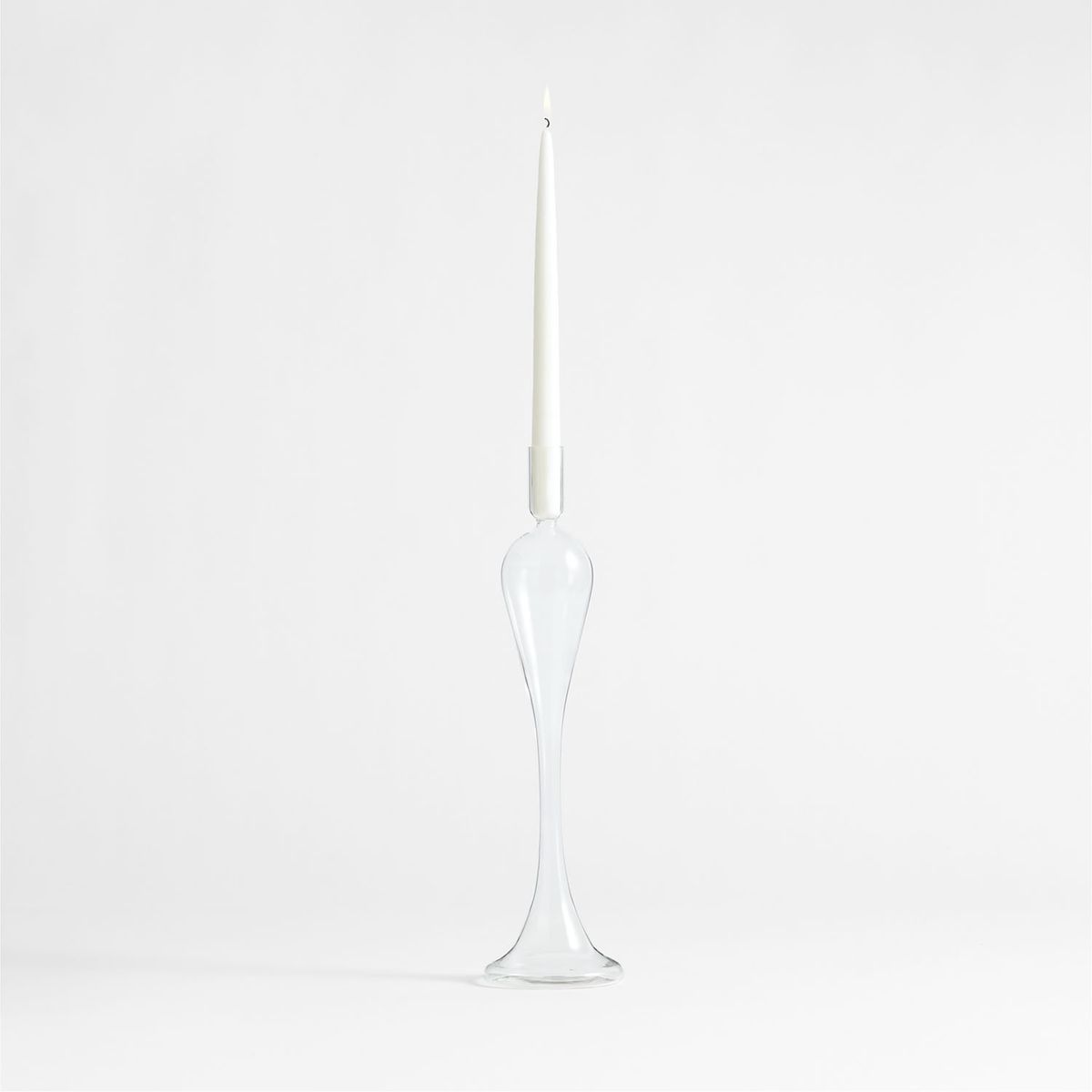 CRATE & BARREL - Portavelas Vidrio Milano Mediano Crate & Barrel