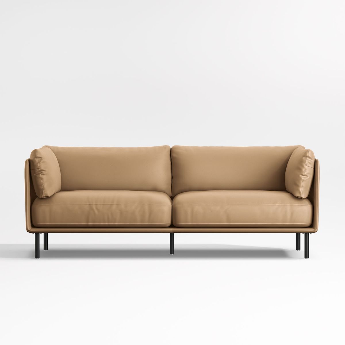 CRATE & BARREL - Sofá Cuero Vegano Wells Crate & Barrel