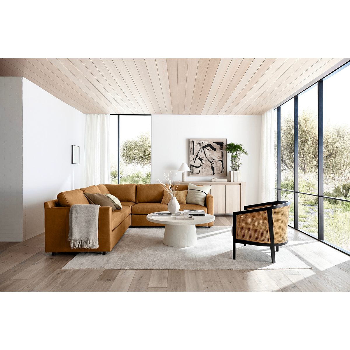 CRATE & BARREL - Rack Roble Natural Crate & Barrel