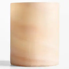CRATE & BARREL - Portavelas hurricane vidrio marmolado 14cm