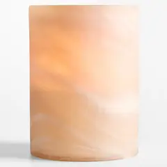 CRATE & BARREL - Portavelas hurricane vidrio marmolado 20cm