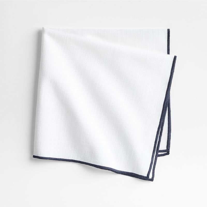 CRATE & BARREL - Servilleta Merrow Stitch 51 X 51 Cm Cuadrada Crate & Barrel
