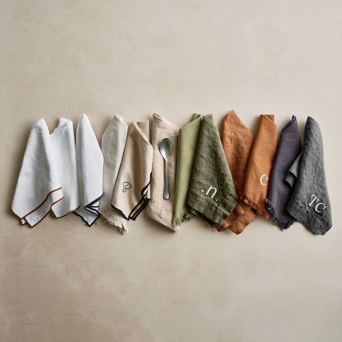 CRATE & BARREL - Servilleta Merrow Stitch 51 X 51 Cm Cuadrada Crate & Barrel