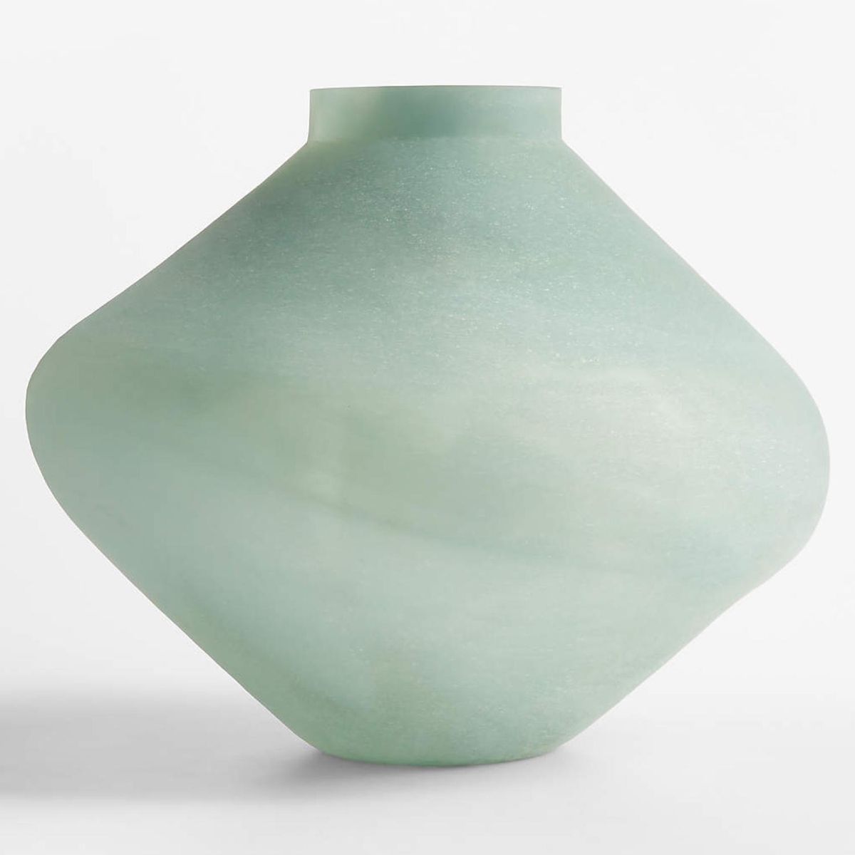 CRATE & BARREL - Jarron Sidney vidrio marmolado 28 cm