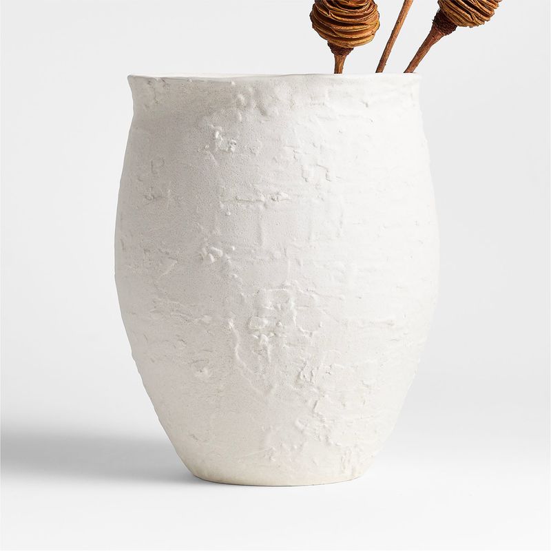 CRATE & BARREL - Jarron Textura Ceramica Crate&Barrel