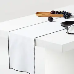 CRATE & BARREL - Camino Mesa Mercer Blanco 45X305Cm