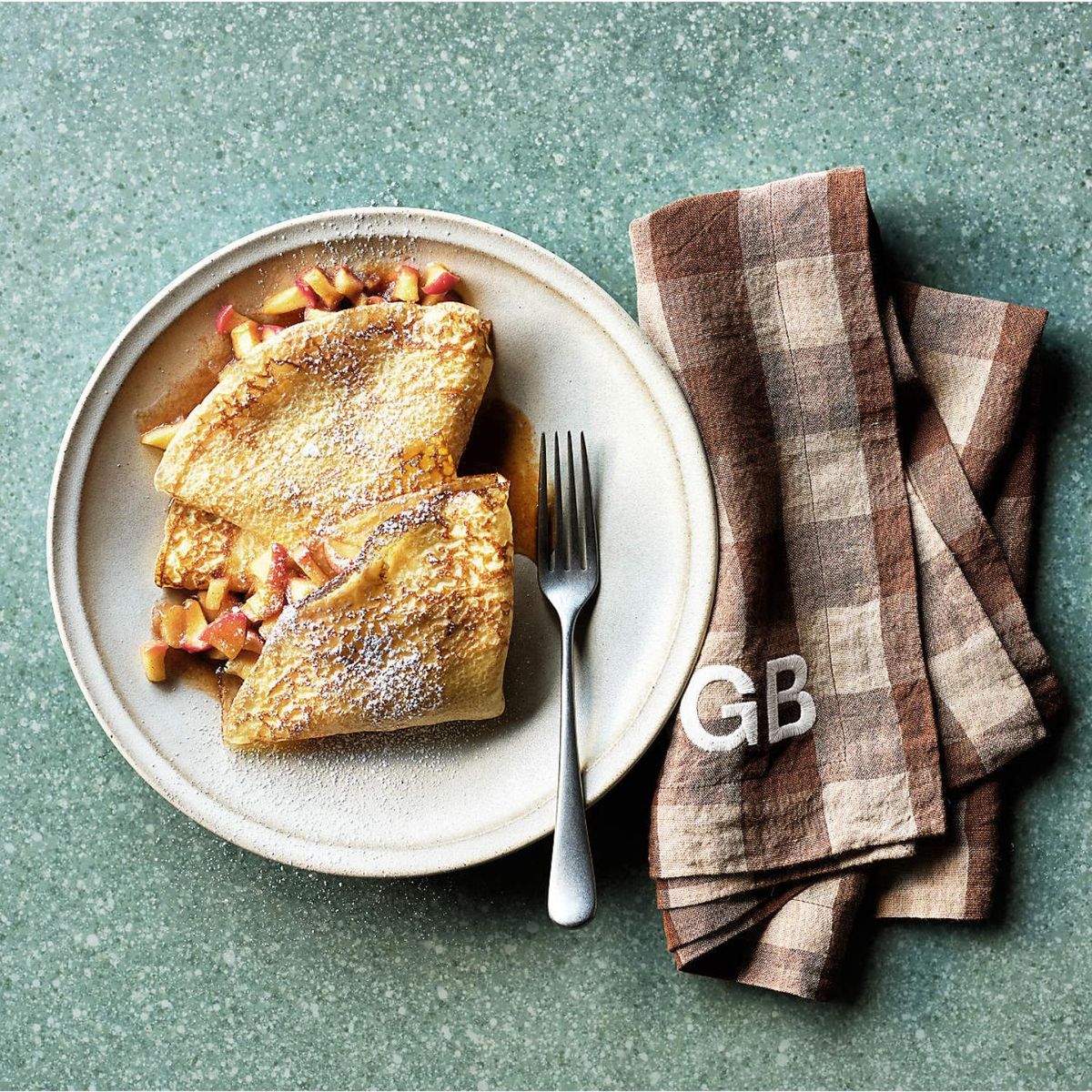 CRATE & BARREL - Servilleta Lino Marin Vichy Terracota Crate & Barrel