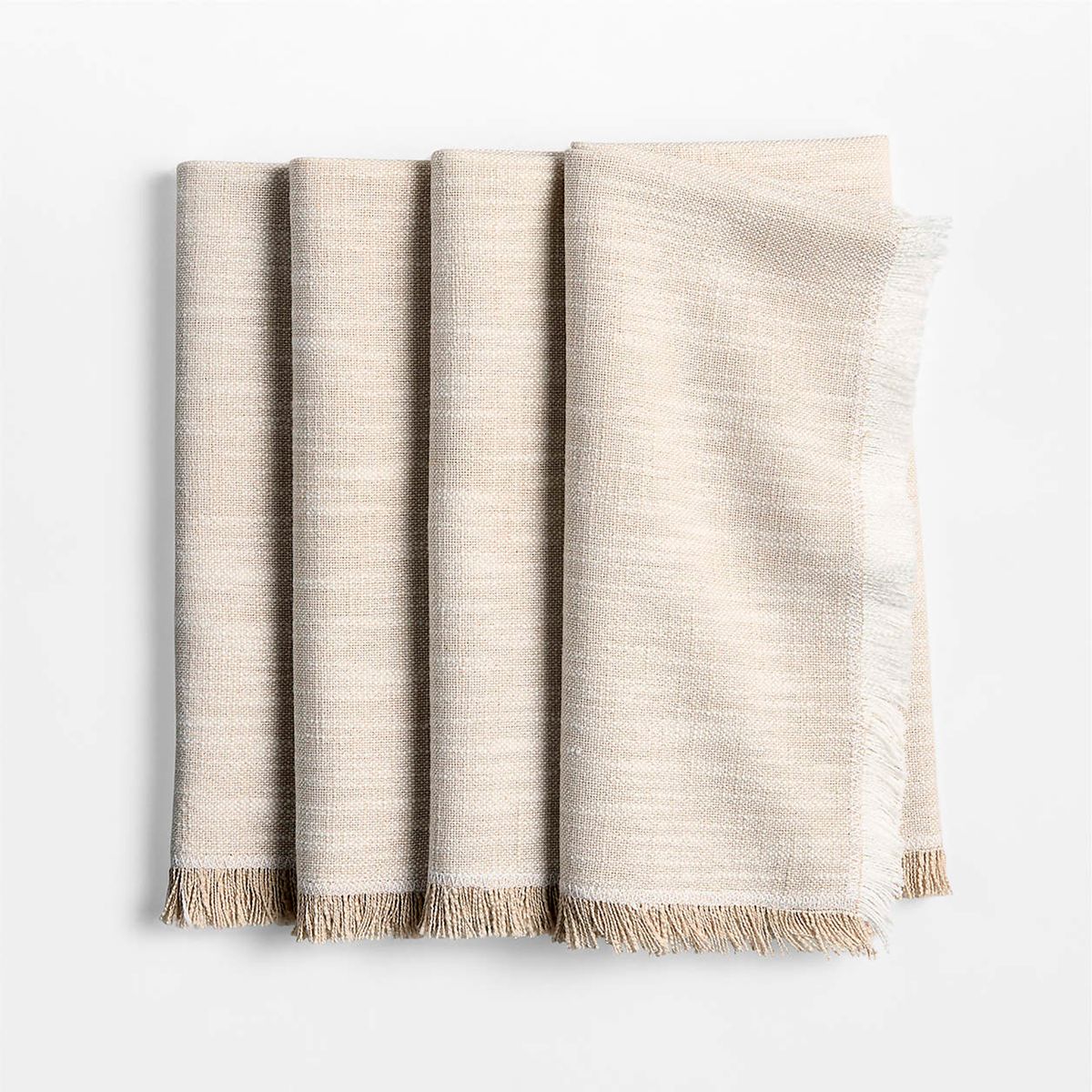 CRATE & BARREL - Set 4 Servilletas Tonal Ivory Crate & Barrel