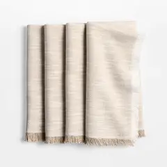 CRATE & BARREL - Set 4 Servilletas Tonal Ivory