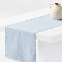 CRATE & BARREL - Camino Mesa Tonal Azul 305cm