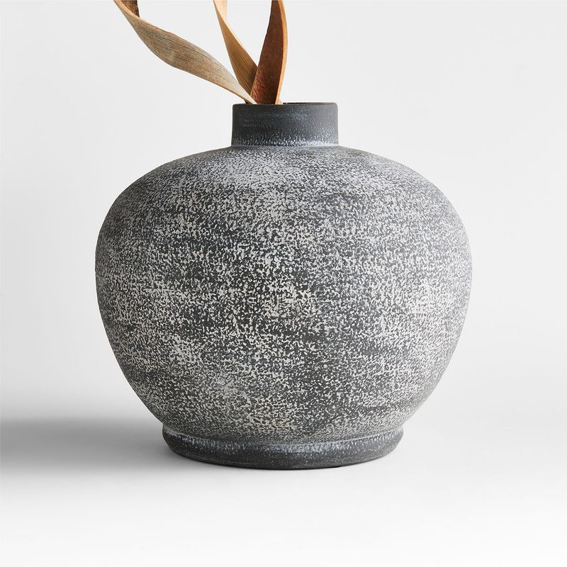 CRATE & BARREL - Jarron Ophelia Negro 25Cm Crate & Barrel