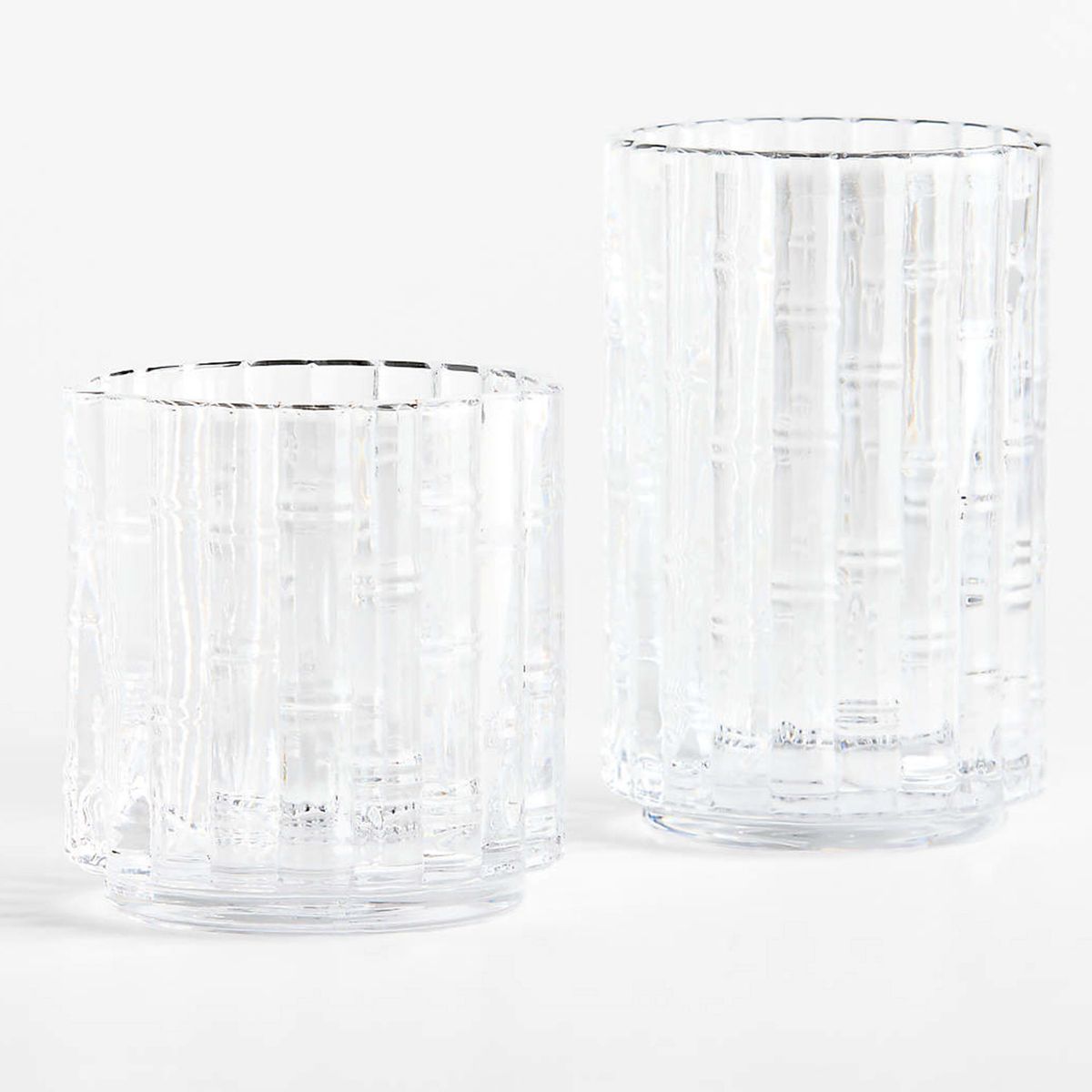 CRATE & BARREL - Vaso Corto Bamboo Crate & Barrel
